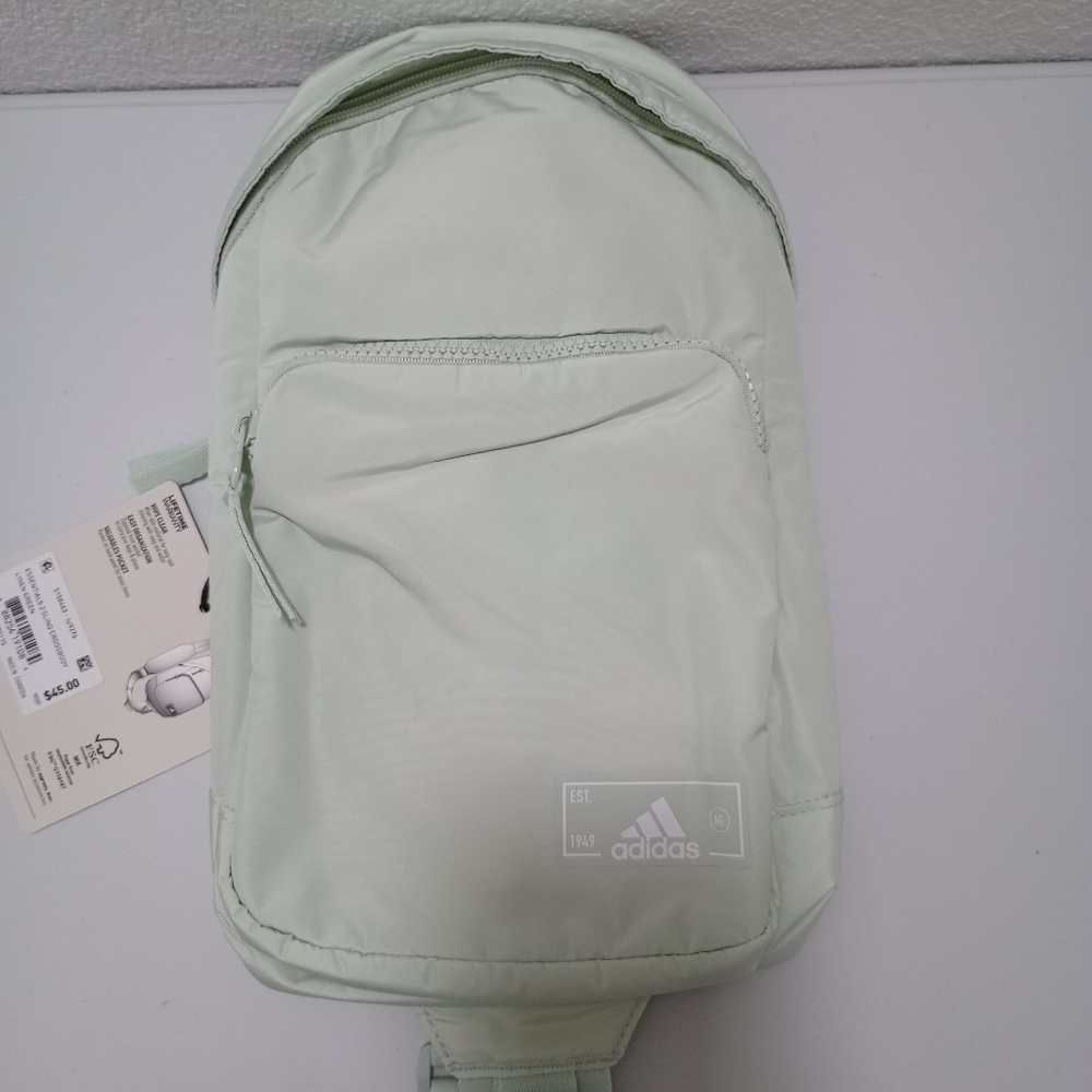 NWT  Adidas Essentials 2 Sling Crossbody Bag Linen Green / IU9276